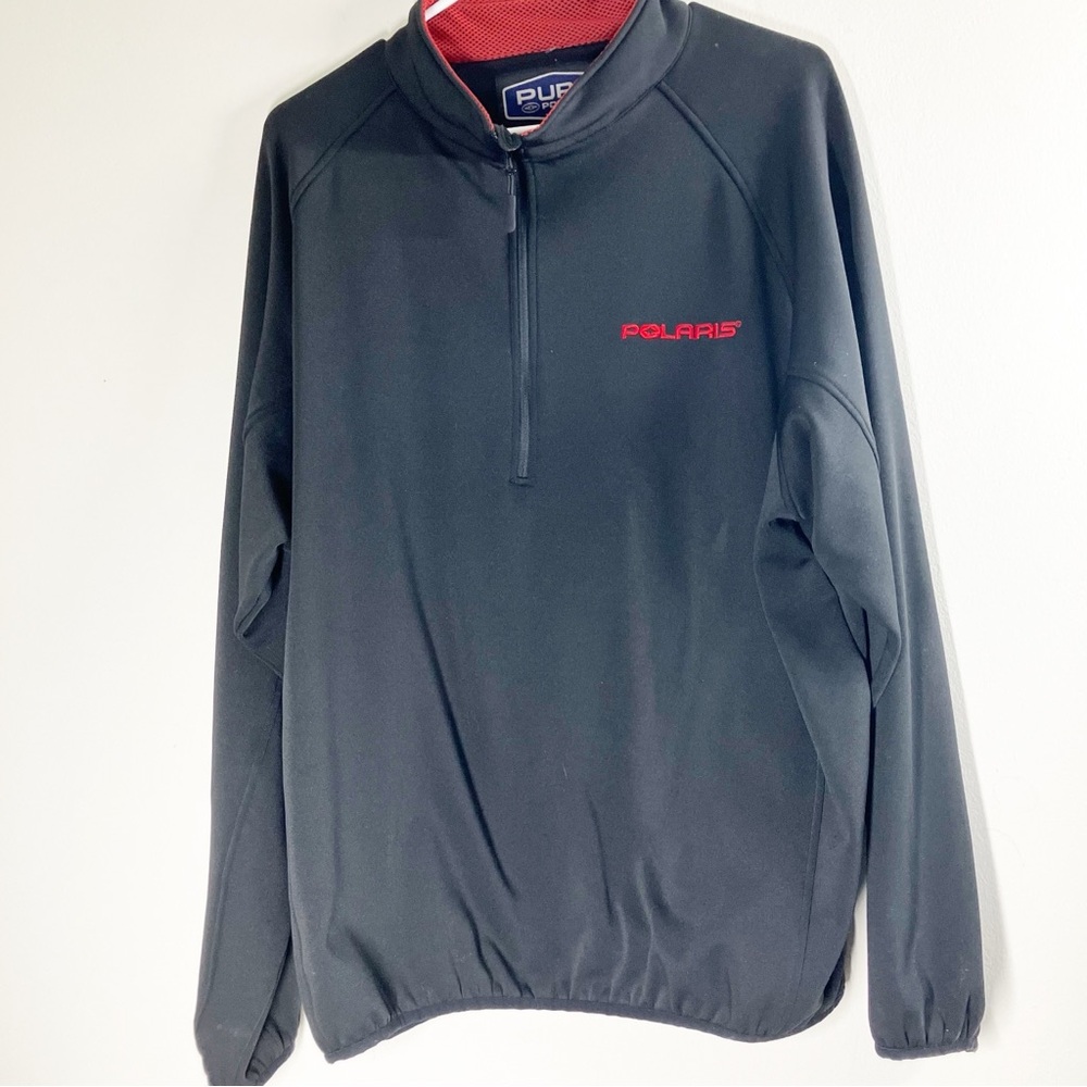 Pure Polaris Snowmobiles 1/4 Zip Adult Size XL Pullover Shirt Jacket Long Sleeve